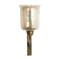 Bronze Iron and Glass Traditional Candle Wall Sconce, 17" x 7" x 9"